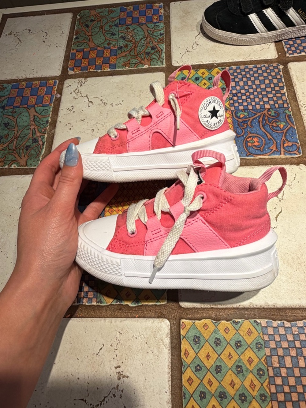 Converse toddler Pink High-Top Platform Sneakers